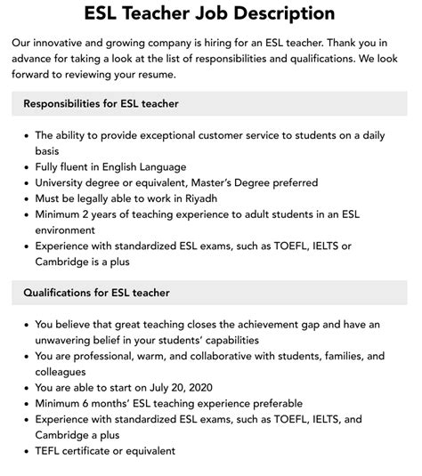 ESL Teachers Job Board .